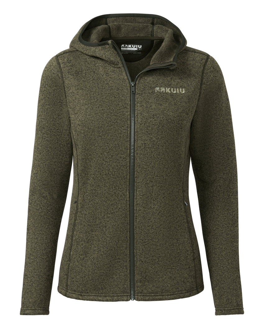Outlet Women's Base Camp Hooded Sweater | Olive Heather