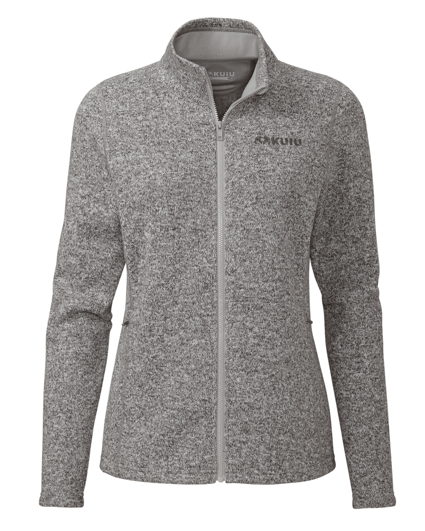 Women's Base Camp Full Zip Sweater | Stone White Heather