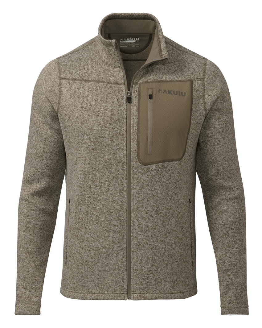 Base Camp Full Zip Sweater | Khaki Heather