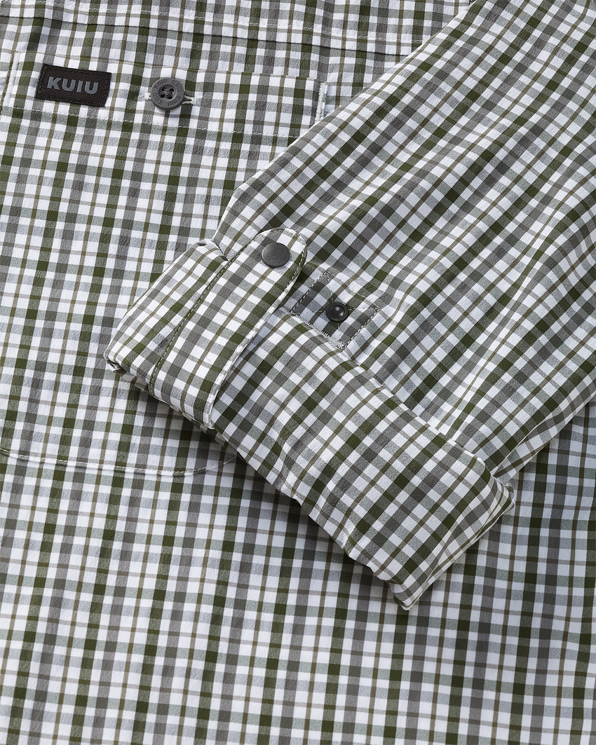 Borrego LS Shirt | Mini Cross Check Verde Plaid