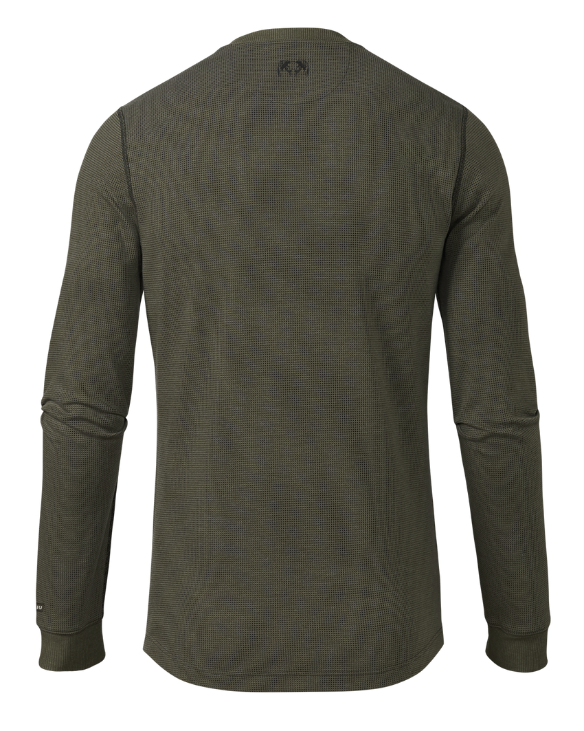 Canyon Waffle Henley | Army Heather