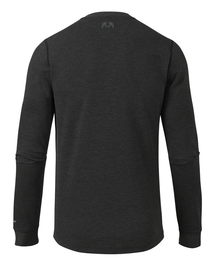 Canyon Waffle Henley | Black Heather