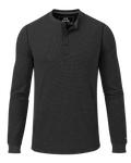 Canyon Waffle Henley | Black Heather