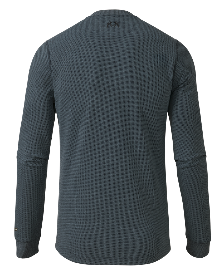 Canyon Waffle Henley | Steel Blue Heather