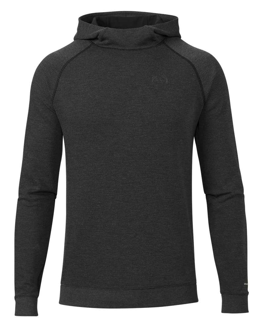 Canyon Waffle Hoodie | Black Heather