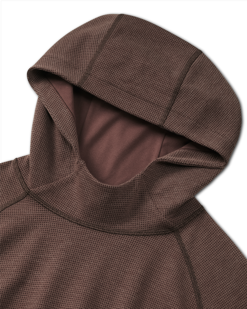 Canyon Waffle Hoodie | Cedar Heather