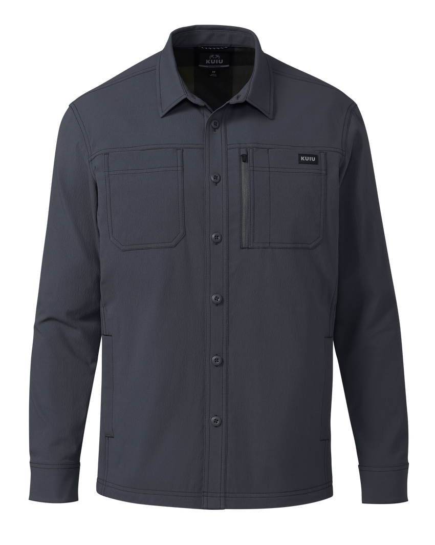 Motive Flannel Lined Shirt Jacket | Steel Blue