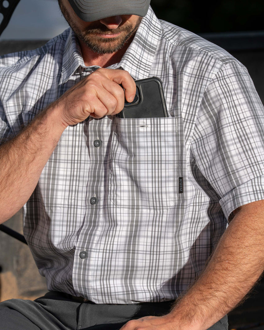 Borrego SS Shirt | Gravel Plaid
