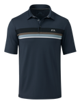 KUIU Performance Polo Stripe | Steel Blue Chest Stripe