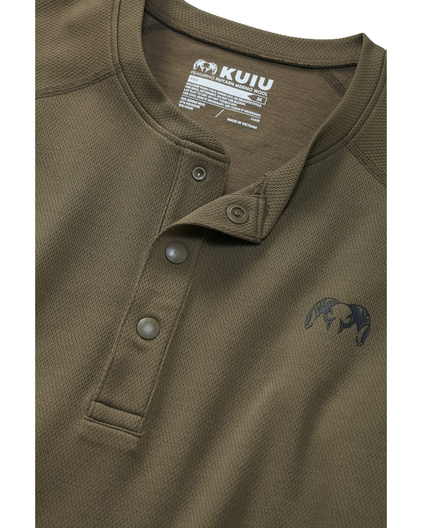 PRO Merino 200 Henley | Ash