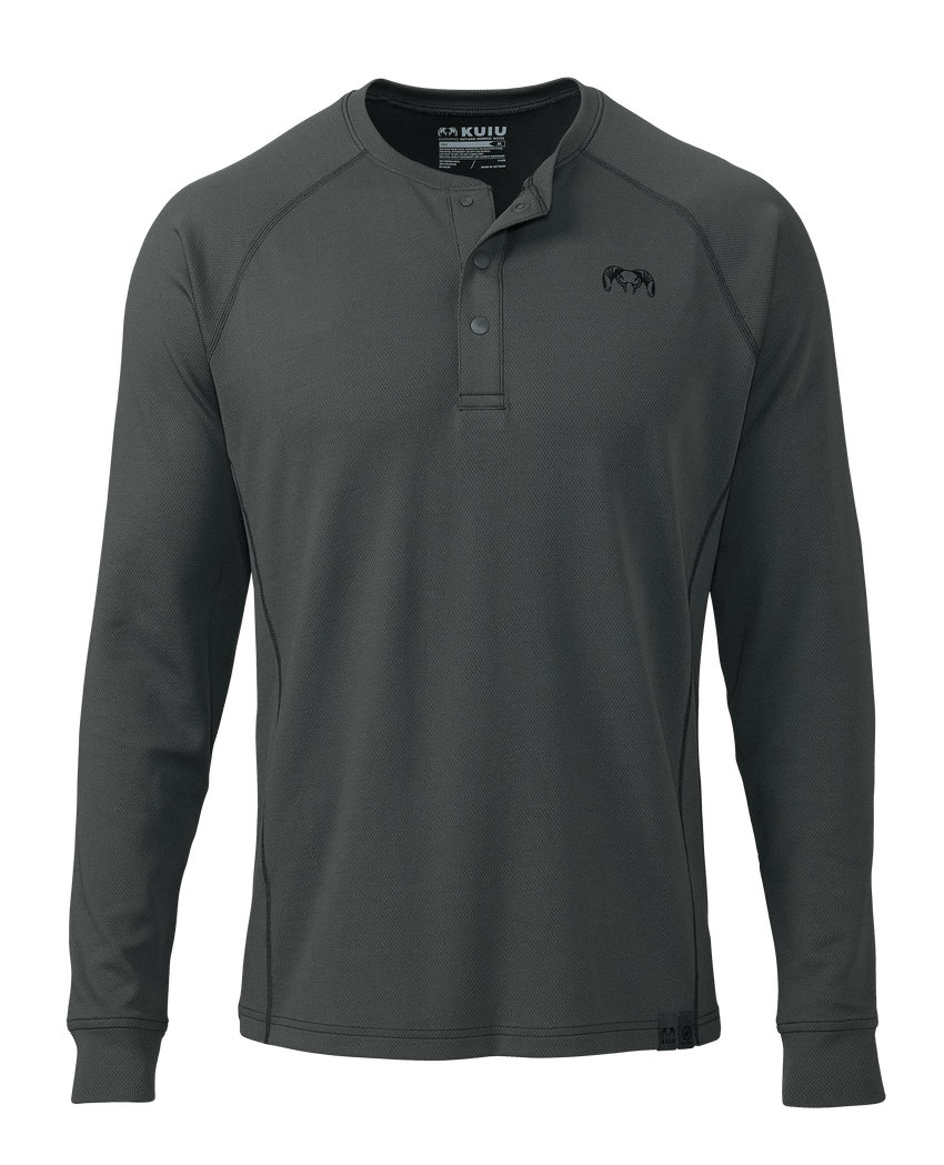 PRO Merino 200 Henley | Gunmetal