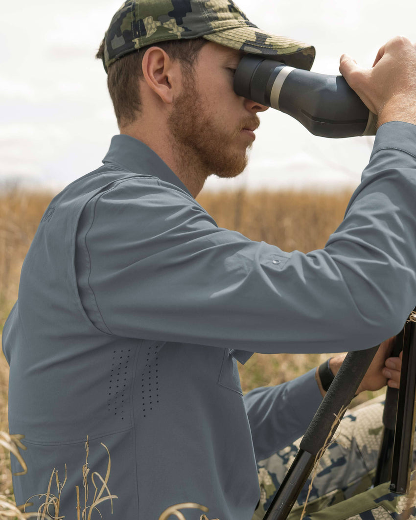 Outlet Mesa Vented LS Snap Shirt | Bone