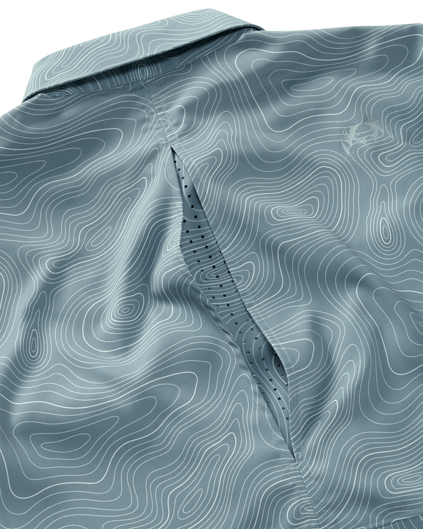 Mesa Vented SS Snap Shirt Topo | Glacier Topo Print