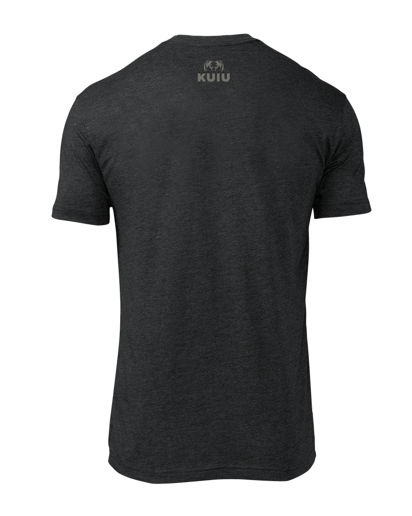 KUIU Topo Block Logo T-Shirt | Charcoal