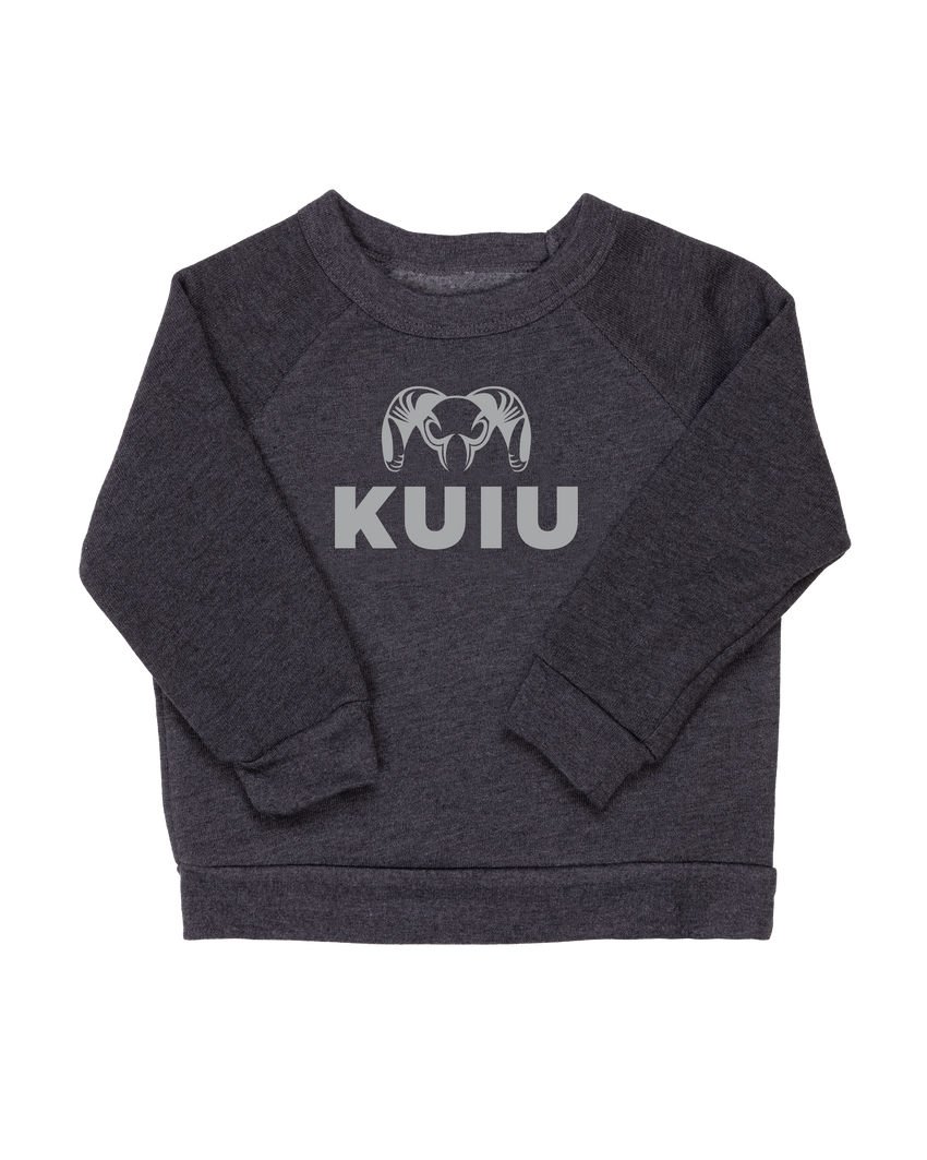 Toddler Stacked Logo Crewneck Sweatshirt | Light Grey