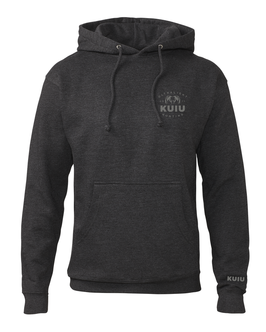 KUIU Ultralight Chest Logo Hoodie | Charcoal