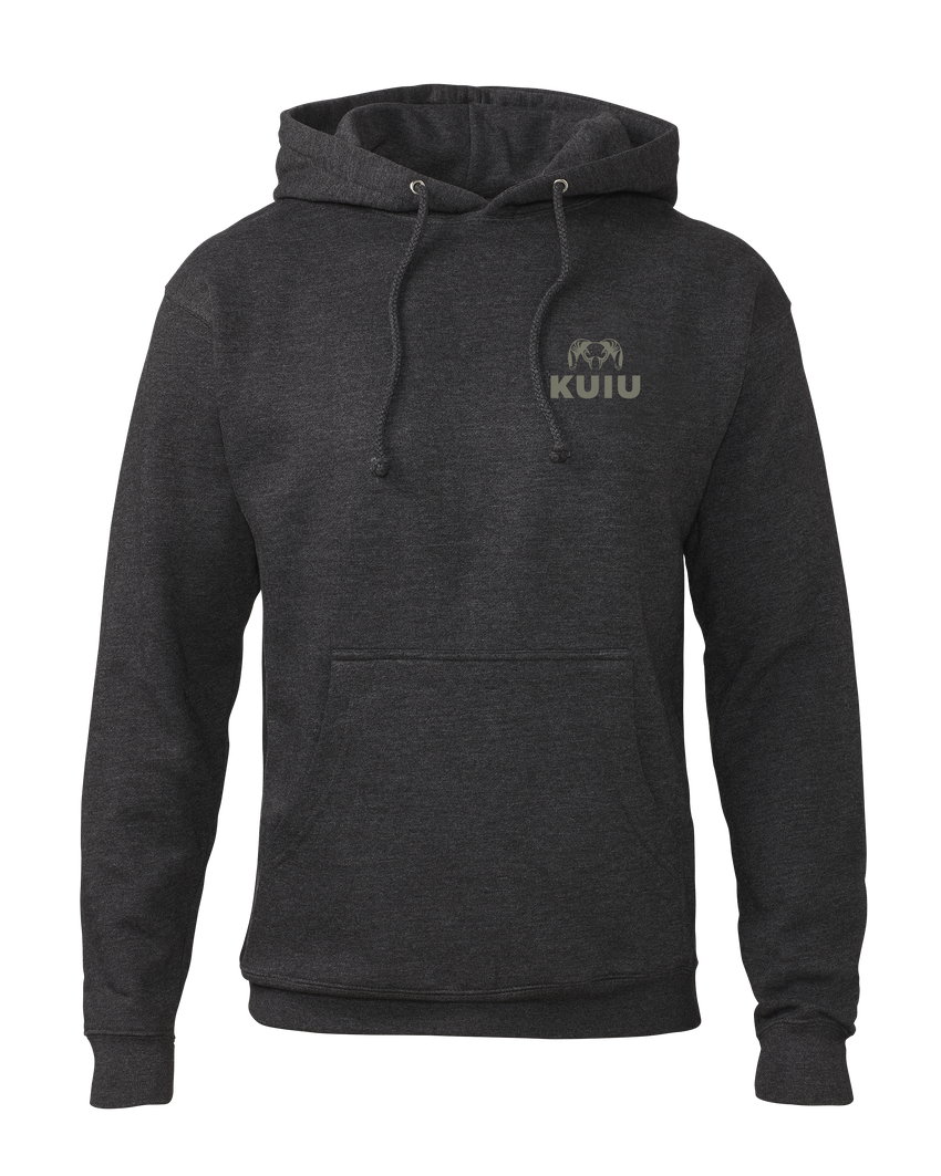 KUIU Topo Back Logo Hoodie | Charcoal