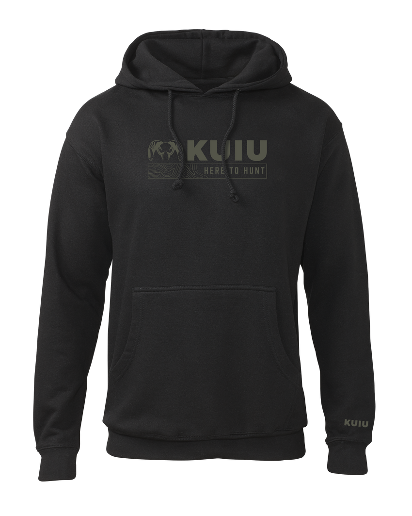 KUIU Topo Here to Hunt Hoodie | Black