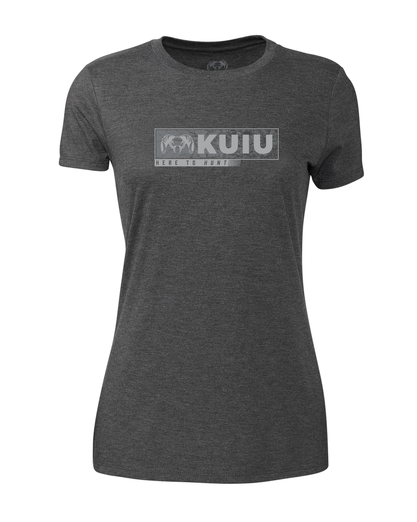 Outlet Women's Here to Hunt Gritstone T-Shirt | Charcoal