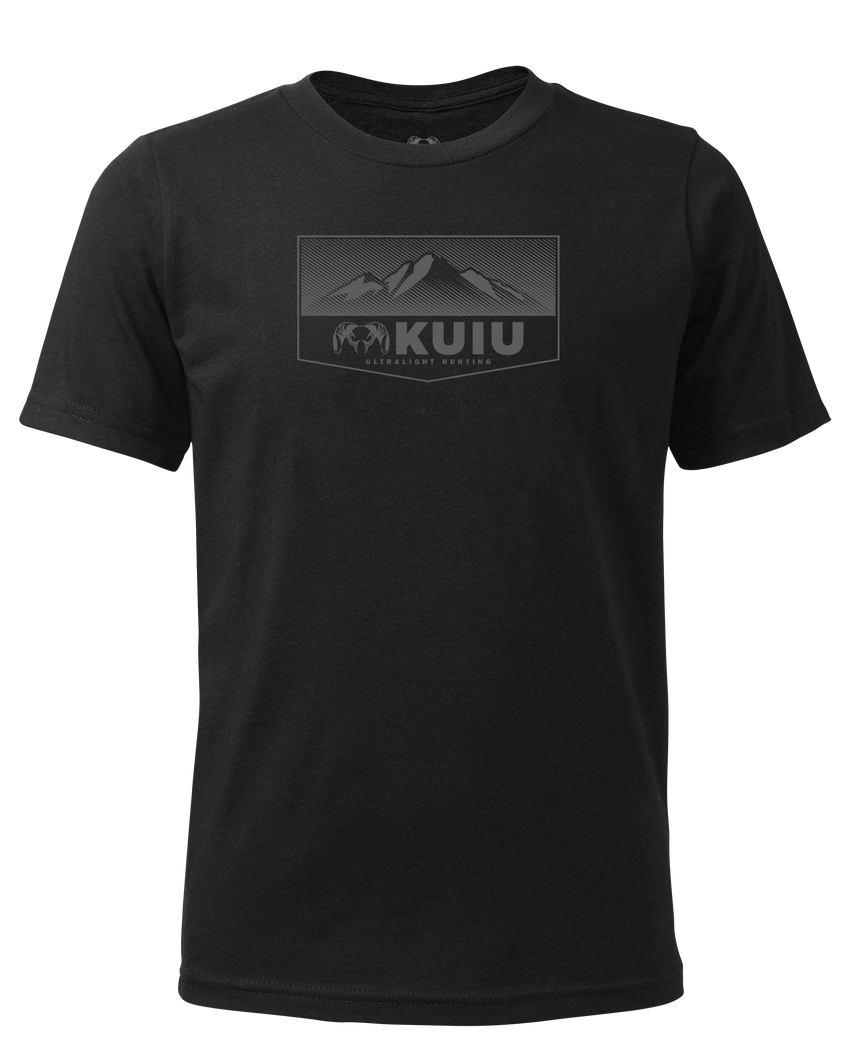 Youth Ultralight Mountain Logo T-Shirt | Black