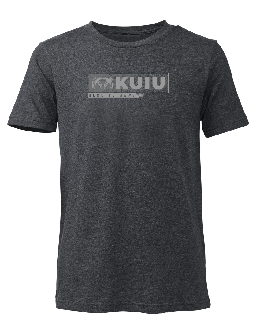 Youth Here to Hunt Gritstone T-Shirt | Charcoal