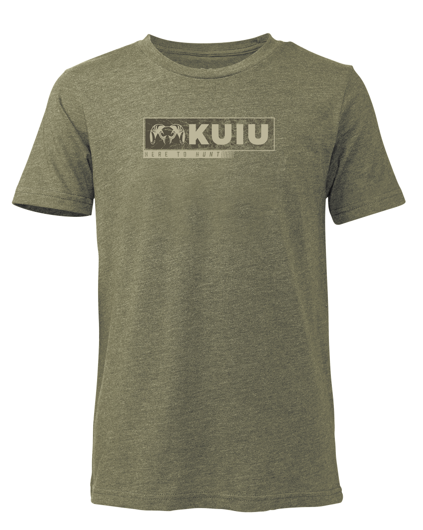 Youth Here to Hunt Gritstone T-Shirt | Military Green