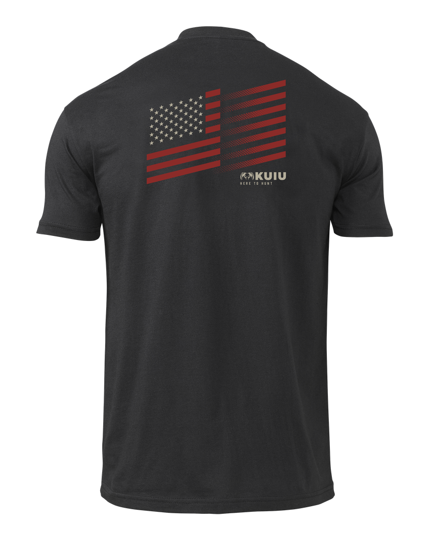 KUIU Retro Flag Fade T-Shirt | Black