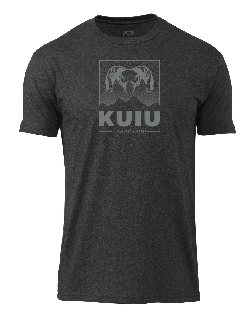KUIU Topo Mountain T-Shirt | Charcoal