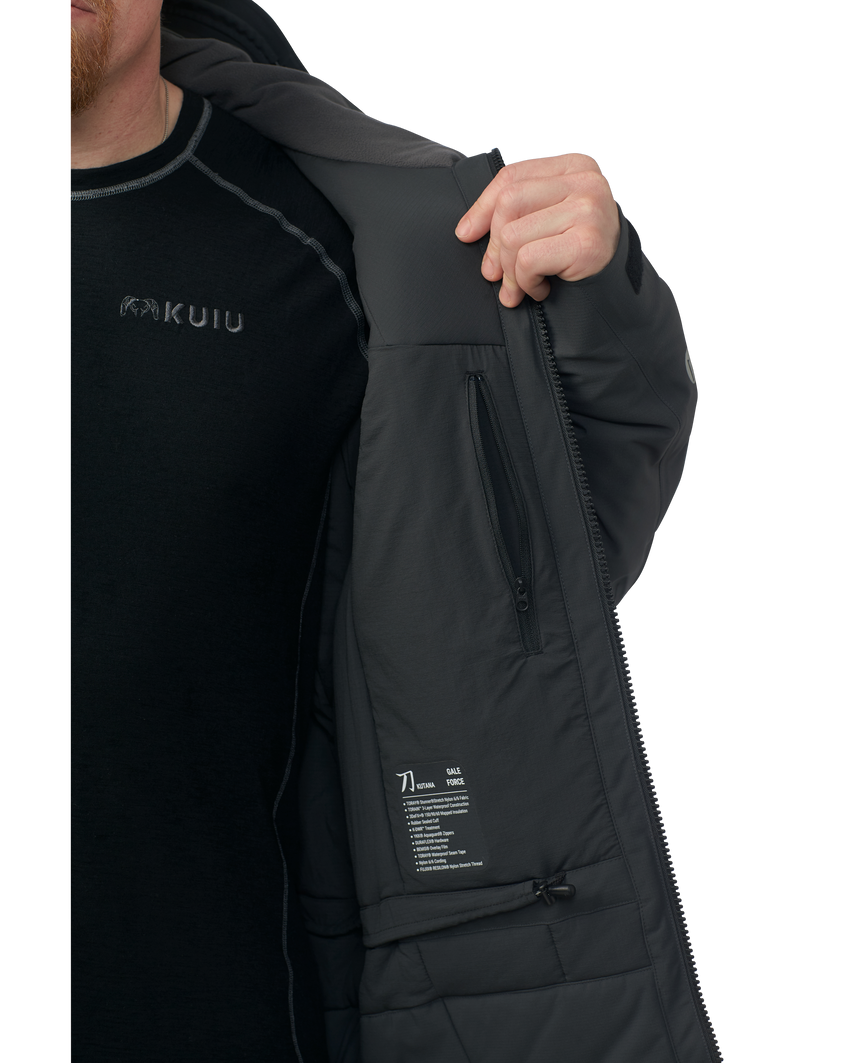 KUIU Kutana Gale Force Hooded Jacket | Gunmetal