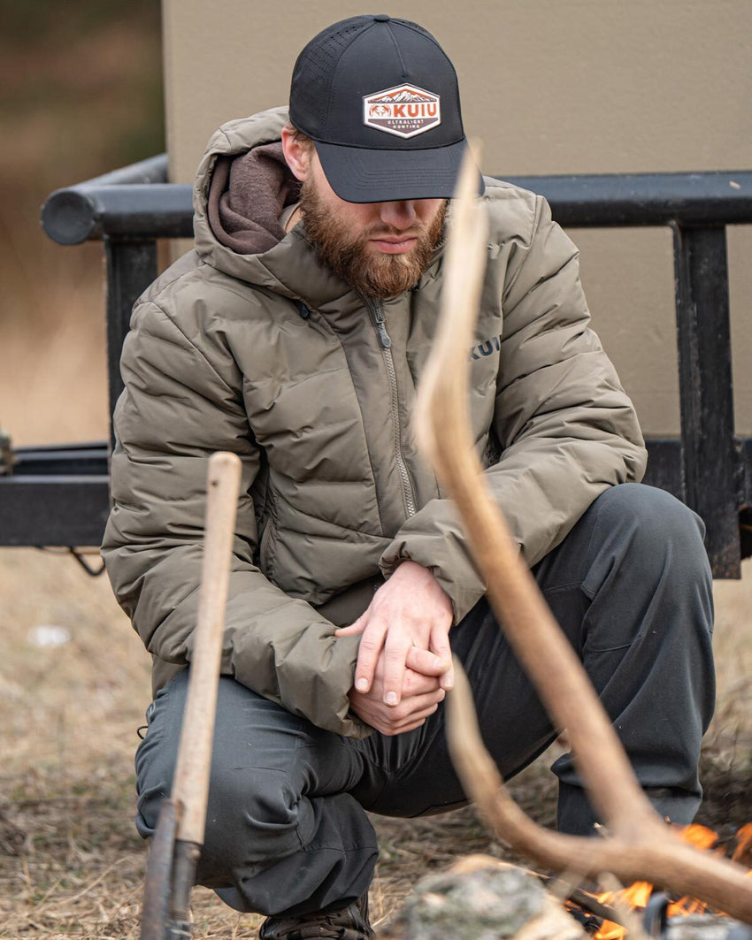 Outlet Elements Hooded Jacket | Steel Blue