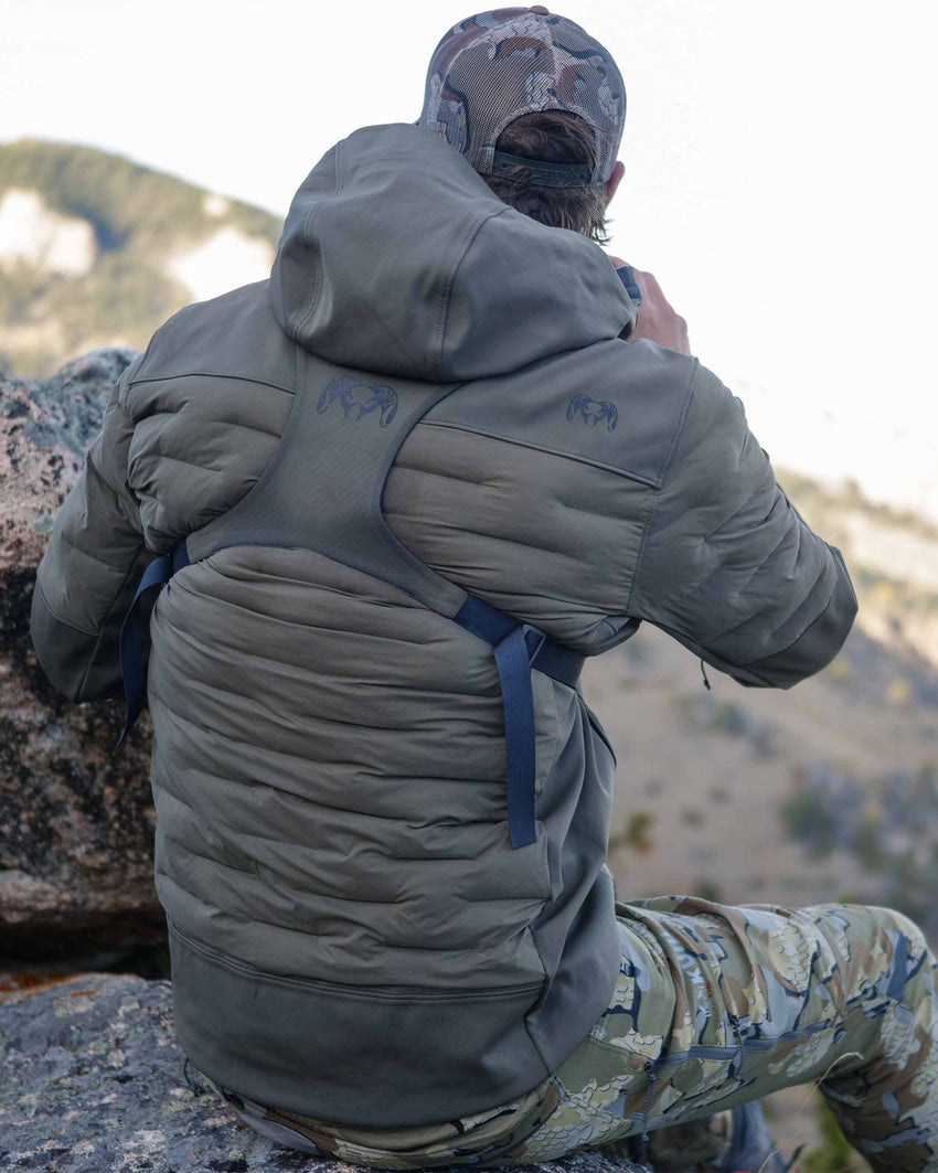 Axis Thermal Hybrid Hooded Jacket | Black-Gunmetal