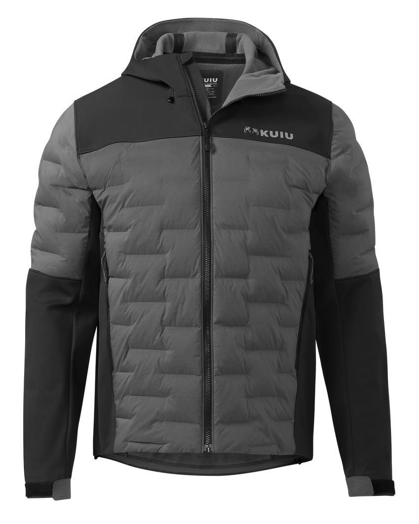 Axis Thermal Hybrid Hooded Jacket | Black-Gunmetal