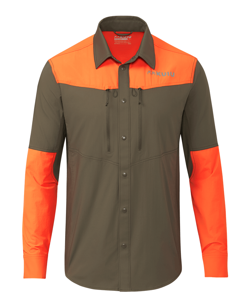 Upland Sporter Shirt | Major Brown/Blaze Orange