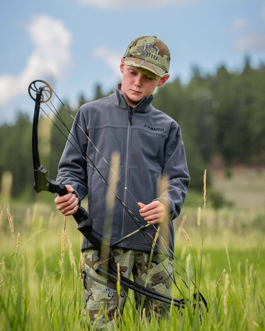 Youth Versa Fleece Full Zip | Gunmetal