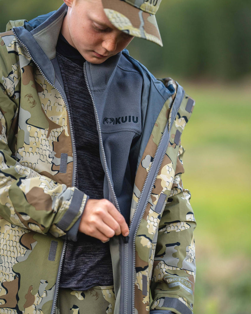 Youth Versa Fleece Full Zip | Gunmetal