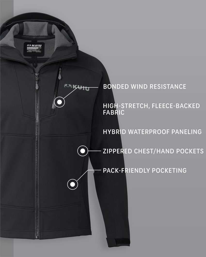 Axis Hybrid Hooded Jacket | Carbon