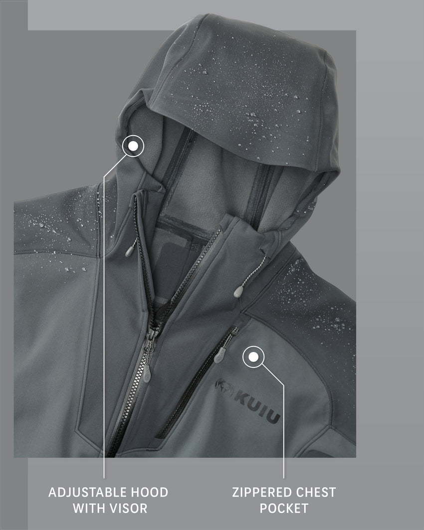 Axis Hybrid Hooded Jacket | Gunmetal