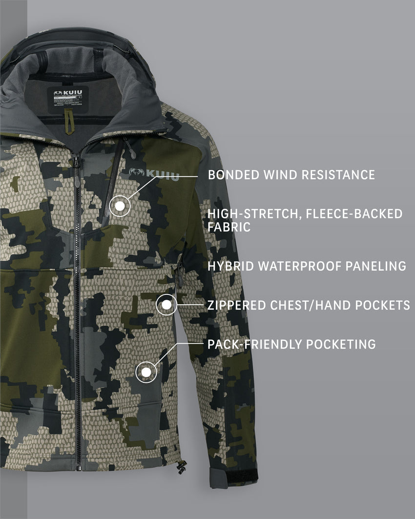 Axis Hybrid Hooded Jacket | Verde