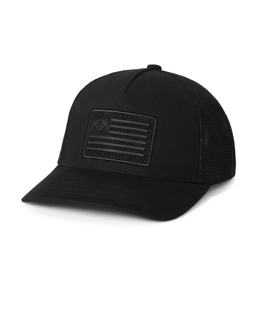 Welded Flag Patch Hat | Black/Black