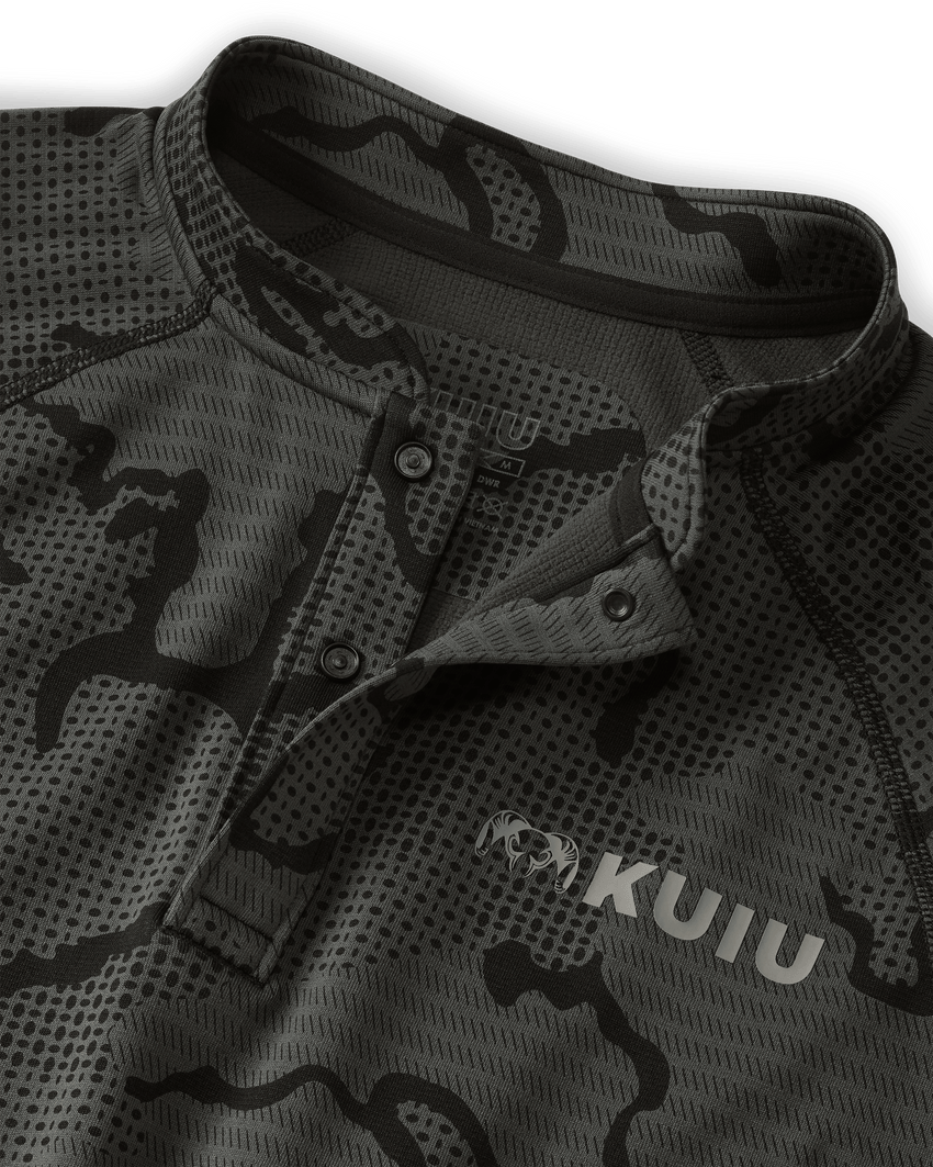 Ridgepoint Fleece Henley | Black Tonal