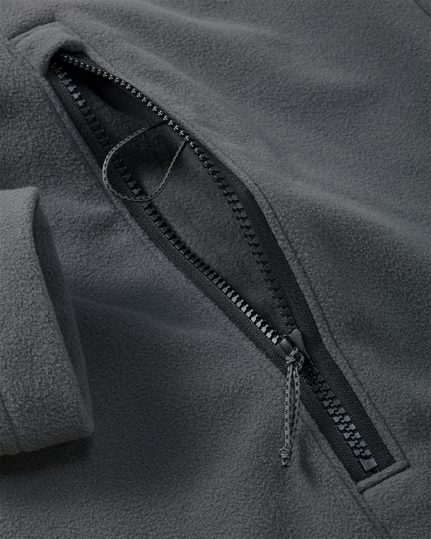 Border Fleece Full Zip | Gunmetal