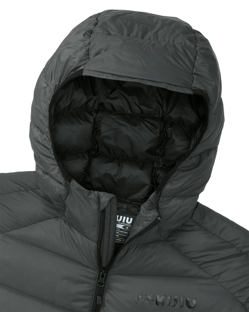 Outlet Women's Super Down LT Hooded Jacket | Gunmetal