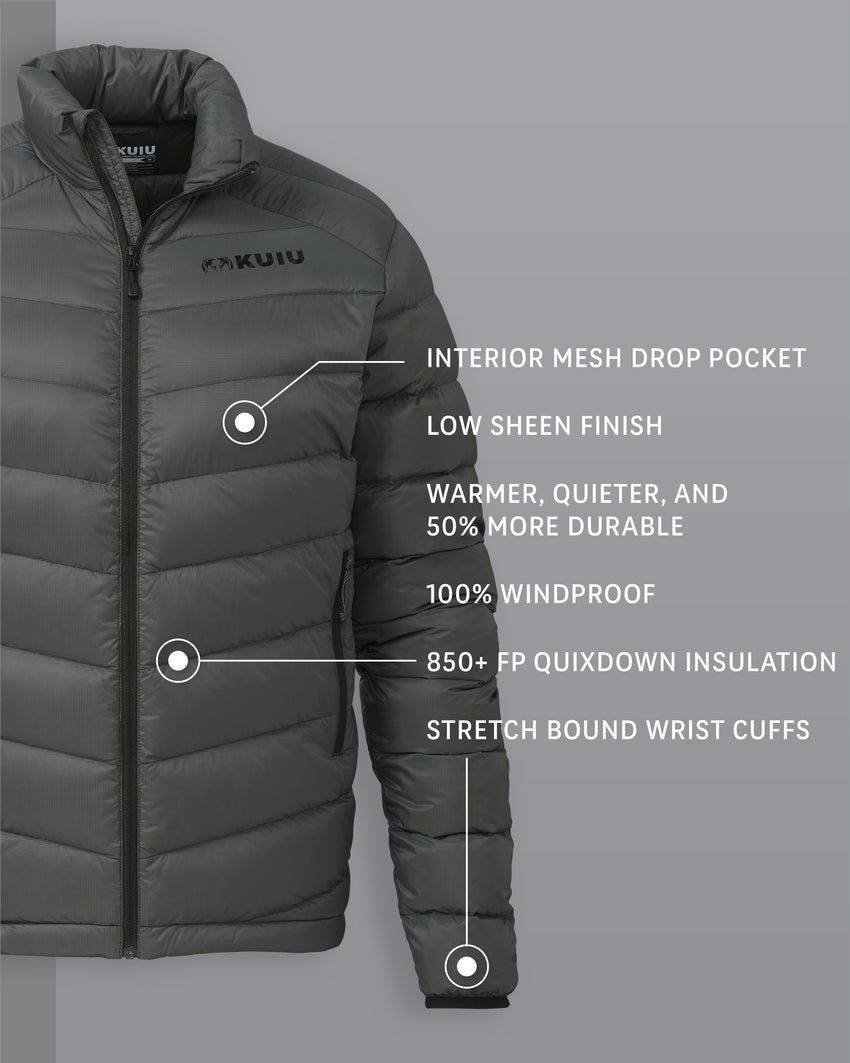 Outlet Super Down LT Jacket | Gunmetal