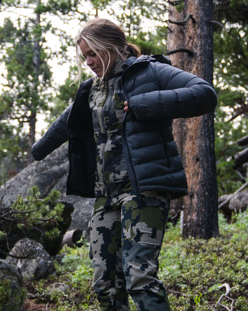 Outlet Women's Super Down LT Hooded Jacket | Gunmetal