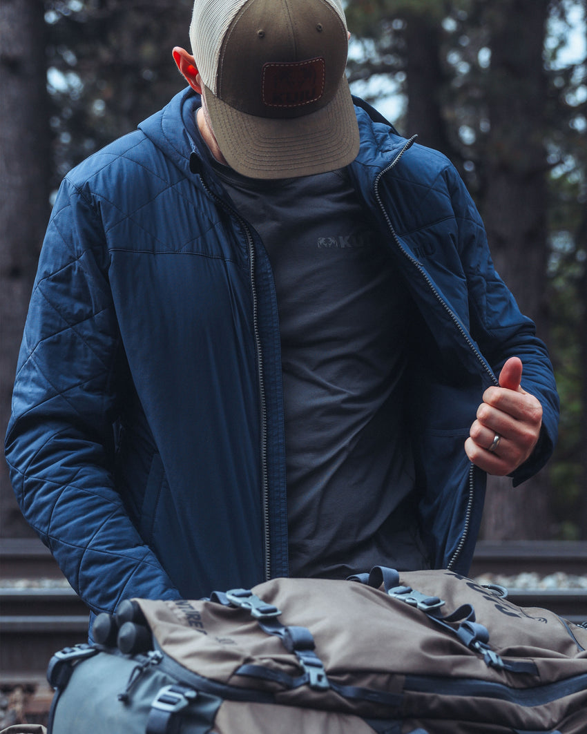 Outlet Granby Hooded Jacket | Steel Blue