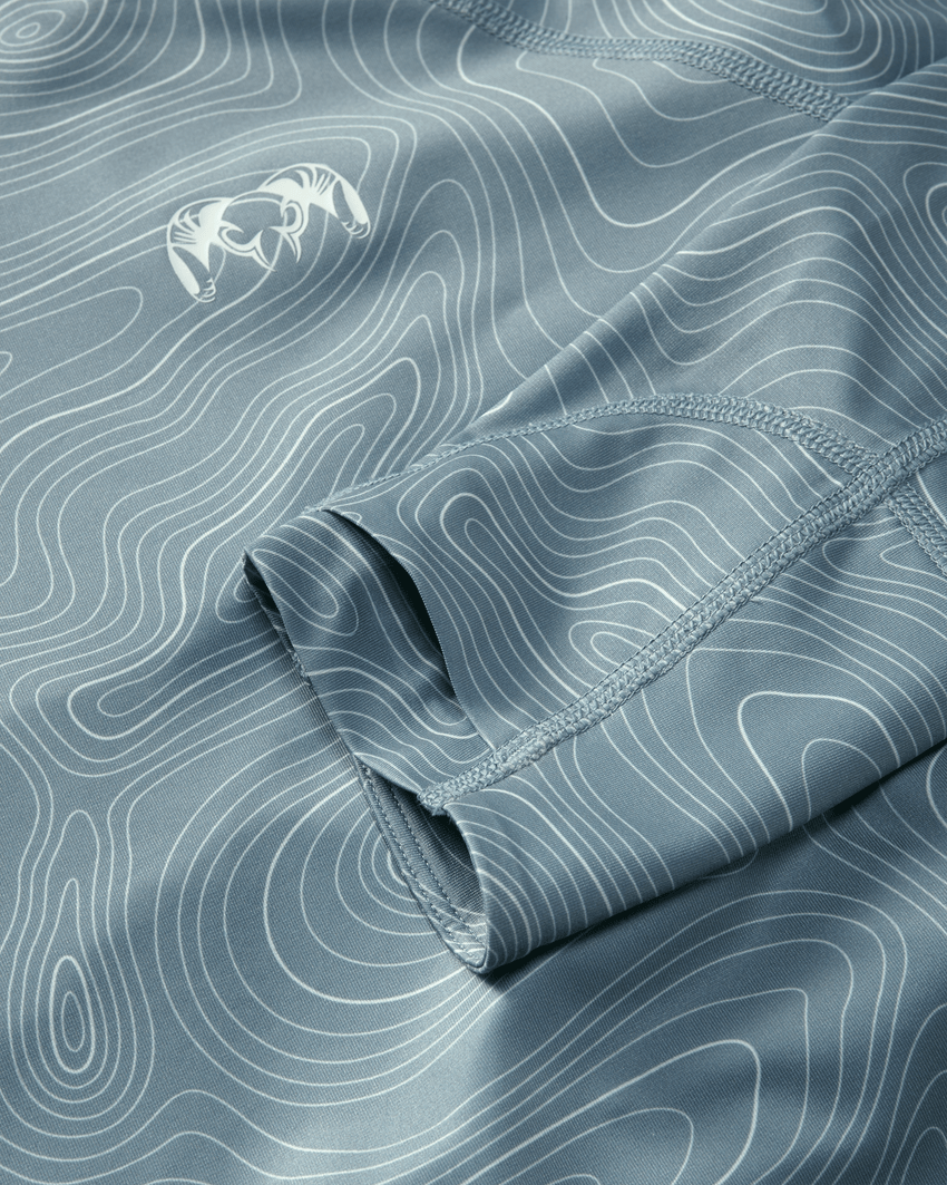 Gila LS Hoodie Topo | Glacier Topo Print